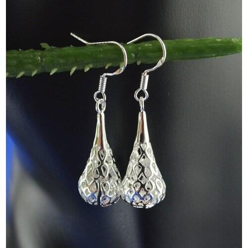 Sleek 925 Sterling silver Fashion Chandelier Dangle Drop Earrings