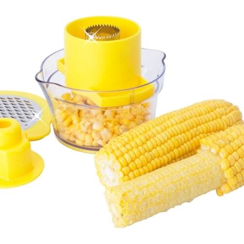 Corn Stripper Manual Corn Stripping Tool Kitchen Corn Thresher Kitchen Cob Remover Fruit Vegetable Cooking Tools Reasonable