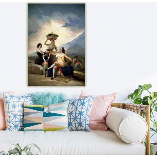 Holover Francisco Goya"The Grape Harvest Or Autumn"Canvas Oil Painting Western Art Decor Poster Wall Aesthetic Home Decoration
