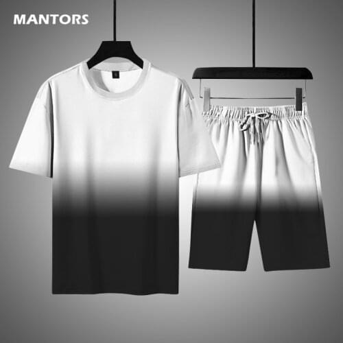 Summer Mens Tracksuit Casual Sports Suit 3D Printing T-Shirt Shorts Mens Set Fitness Workout 2 Pieces Set Brand Mens Clothing