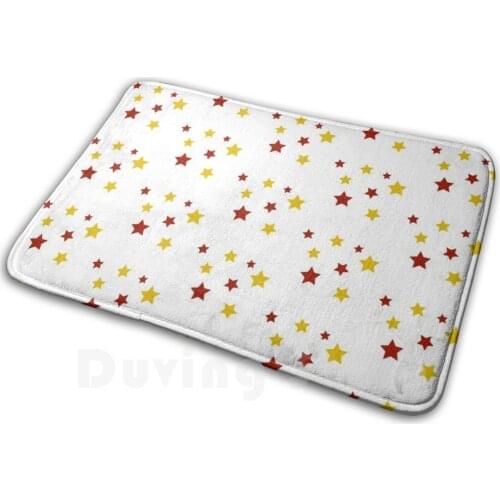 Red / Gold Stars Mat Rug Carpet Anti-Slip Floor Mats Bedroom Red Burgundy Gold Red And Gold Stars Boston College Bc Boston