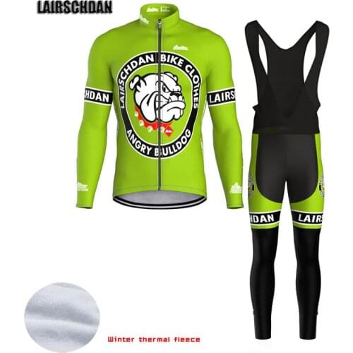 LairschDan 2021 Winter Thermal Fleece Cycling Jersey Set Mens Bicycle Clothes MTB Bike Clothing Abbigliamento Ciclismo Invernale