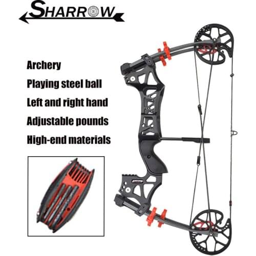 30-60lbs Archery M109E Compound Bow Steel Ball Bow Right /Left Hand Fishing Hunting Bow Shooting Accessories