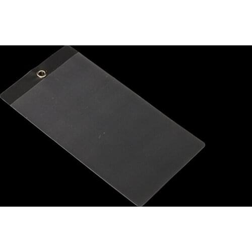 Matte Vinyl Pouch with Hanging Hole Tag Envelope Matt Clear Pvc Sign Holder Ticket Sleeve Plastic Bag Price Card Label Pocket