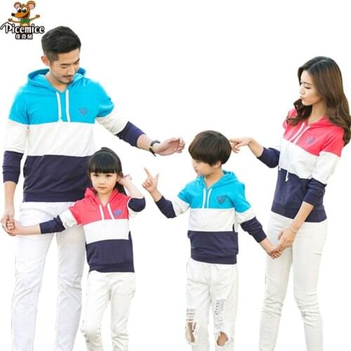 Fashion Family Clothing Hoodies Clothes Family Look Mother/Mom Daughter Clothes Father Son Matching Clothing Family Style Set