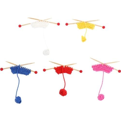 1:12 Miniature Knitting Yarn Needles Set Sweater Dollhouse Dolls' Accessories