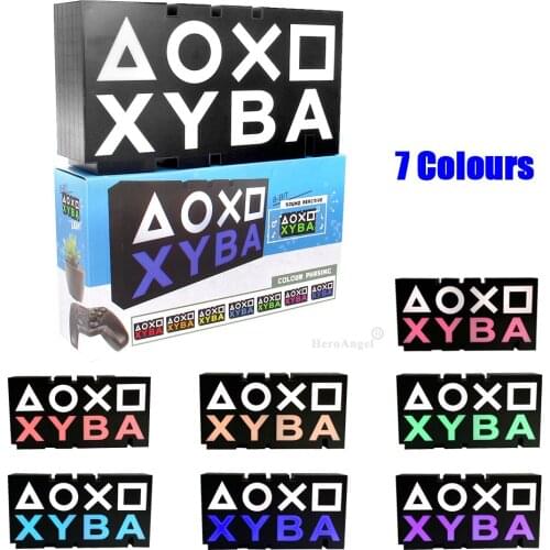 Voice Control Game Icon Lamp Desk Colorful LED Lighting For PS4/PS5 ABYX Decoration Atmosphere Neon Wall Dimmable