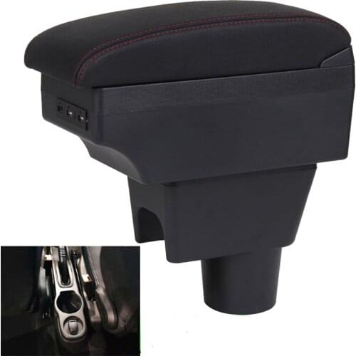 For Renault Duster armrest box central Store content Storage box armrest box with cup holder USB interface