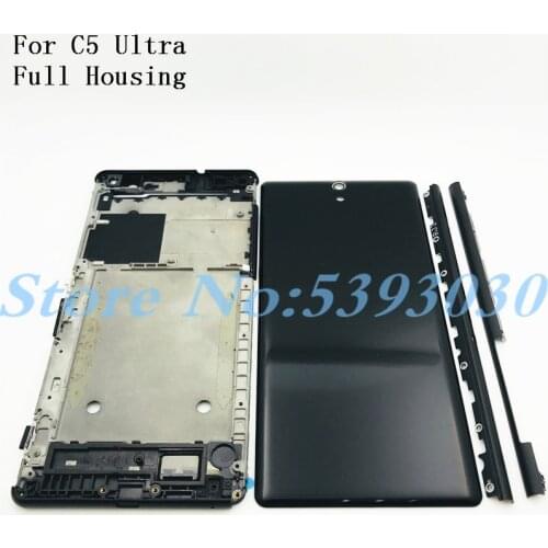 Middle Front Frame Bezel Housing LCD Screen Holder Frame Repair Parts+Metal side bar For Sony Xperia C5 Ultra E5553 E5506