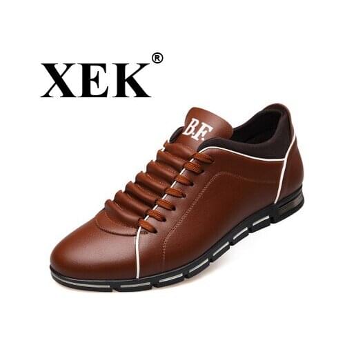 Мужские кожаные кроссовки XEK China At AliExpress