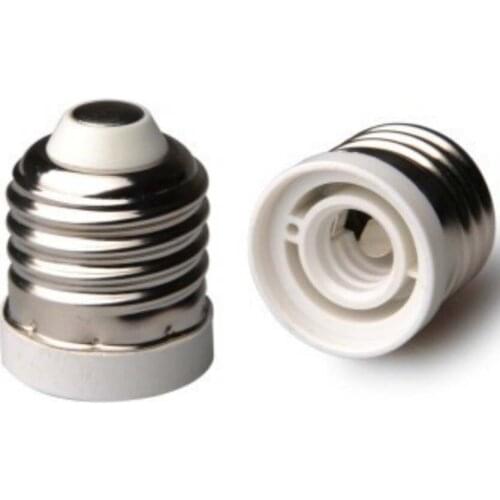 10PCS Universal White PBT Ceramic EU Standard E27 to E12 LED Light Base Conversion Lamphead Tube Led Bulbs Adaptor Lamp holder