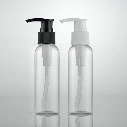 100ml Empty clear round cleansing oil pump plastic bottles for massage,body,essential,personal care cream Lotion pump bottle