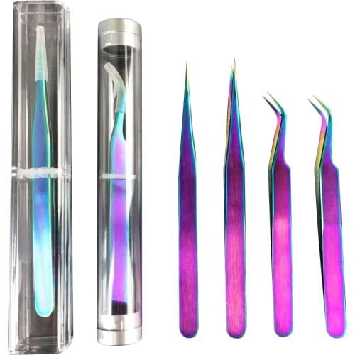 2021 Precision Industrial Tweezers Anti-static Curved Straight Tip Stainless Forceps Phone Repair Hand Tools Sets