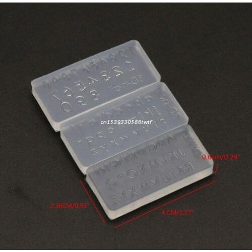 3Pcs Small Size Numbers Letters Mold Kit Alphabet Pendant UV Resin Silicone Mold Jewelry Making Tools Nail Art Crafts Dropship