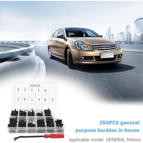 350pcs Car Body Push Retainer Clip with Puller Tool Outdoor Pin Rivets Door Trim Panel Personal Car Parts Decoration
