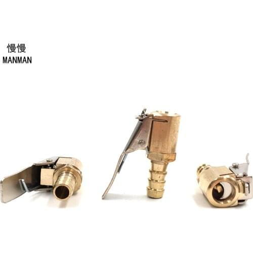 5pcs Clamp Brass Tyre Valve Air Pump Chuck Clip Tire Inflator Valve Connector High Quality 8mm Car Truck Tyre