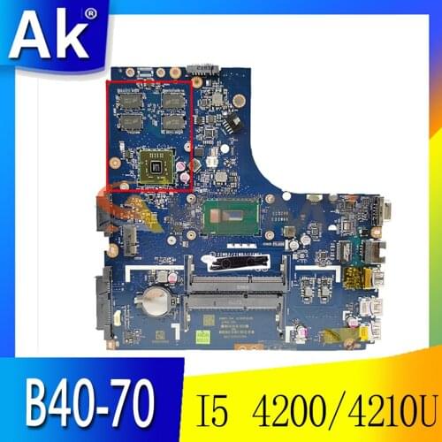Akemy ZIWB2/ZIWB3/ZIWE1 LA-B091P For Lenovo B40-70 N40-70 Laptop Motherboard CPU I5 4200/4210U R5 M230 2G DDR3 100% Test Work