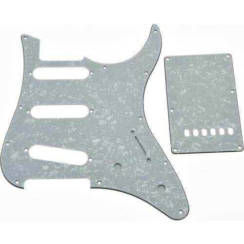 KAISH White Pearl Guitar SSS Pickguard w/ Trem Cover Screws for Yamaha PACIFICA