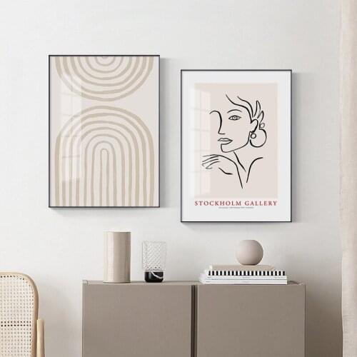 Decorative Painting Morandi Abstract Art Poster Simple Hanging/Placing Canvas Painting No Frame Wall Room Poster Decor Crafts