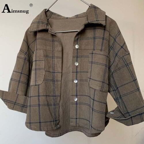 Children Plaid Blouse Unisex Girl Boy Long Sleeve Autumn Shirt blusas Kids Clothing 2021 Single Breasted Fashion Tops Streetwear