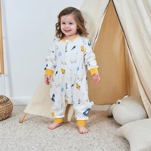 Baby Newborn Sleeping Bag Spring Autumn Anti-kicking Split-leg Sleep Sack Universal Cotton Children Pajamas Jumpsuit Bedding Set