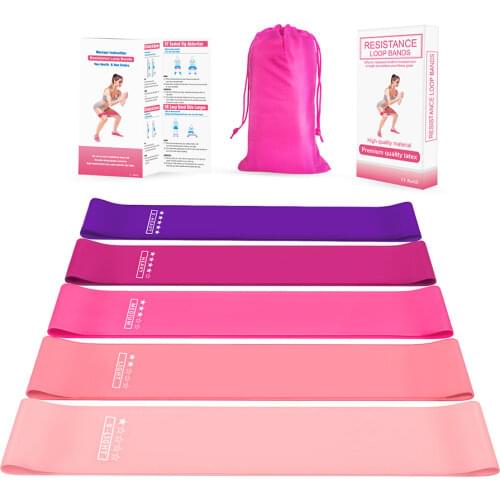 5pcs Elastic Rubber Resistance Bands Fitness Equipments Yoga Latex Rally Band Strength Training Pilates Sport Fitness Gum