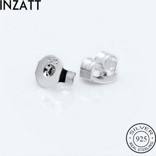 INZATT Exquisite small 925 Sterling Silver 4.5mm Ear plug Fashion Jewelry Earrings accessories Ear plug wholesale