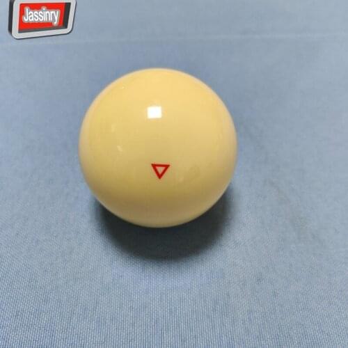Jassinry 57.25mm Resin Pool Billiard cue white ball with red triangle 2 1/4inch single Billiard cue ball Billiard accessories
