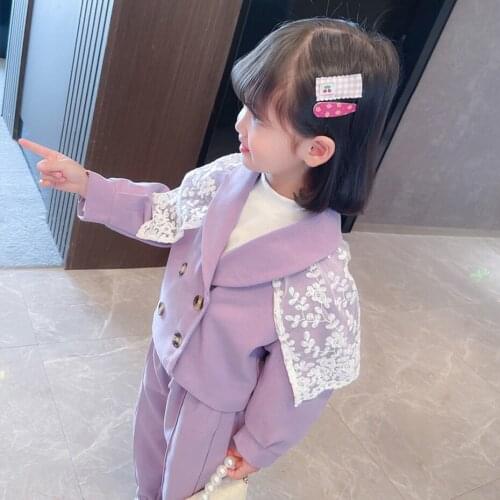 Girls Suit Set Jacket + Pants Girls Clothing Casual Style Clothes For Girls Spring Autumn Childrens Suits