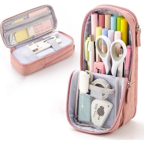 Ruler Pen Container Multifunctional Stationery Student Pencil Holder Office Organizer Kids Gifts Makeup Brush Storage Case