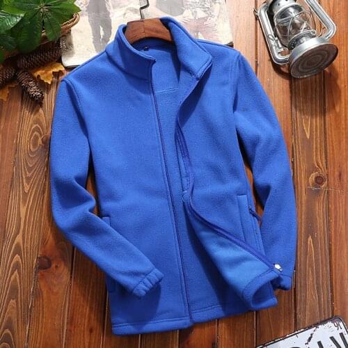 MANTLCONX Fleece Softshell Jacket Men Outwear Windbreaker Thermal Sporting Male Coats Men Winter Jacket Fleece Coats with Pocket