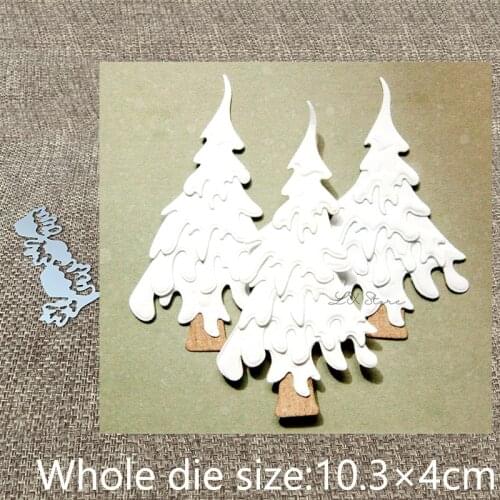 New Design Craft Metal stencil mold Cutting Dies snow pine tree decoration scrapbook die cuts Album Paper Card Craft Embossing