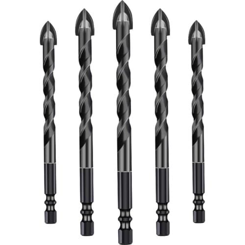 Cross Tile Drill Bits Set Alloy Triangle Twist Drill Stone Glass Ceramic Concrete Drill Bits Hole Opener For Metal Wood Drilling