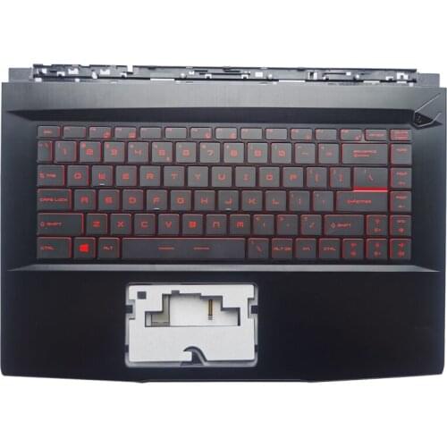 New Laptop US Keyboard With Palmrest Upper Cover For MSI GF63 8RC 8RD MS-16R1 US Layout With Backlit
