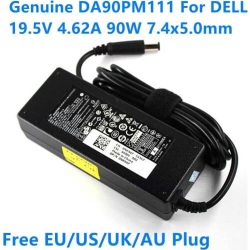 Genuine 19.5V 4.62A 90W 7.4x5.0mm DA90PM111 DA90PE1-00 AC Adapter For DELL 15R 17R 552 5720 S15 14Z E6400 E7440 Laptop Charger