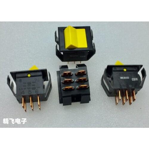 Original new 100% CARL1N6 rocker switch 10A 250VAC 15A 125VAC 6pin 3 gear