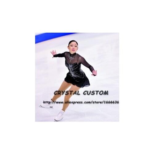 Girls Figure Skating Dress Graceful New Brand Ice Skating Dresses For Competition Customized DR3906