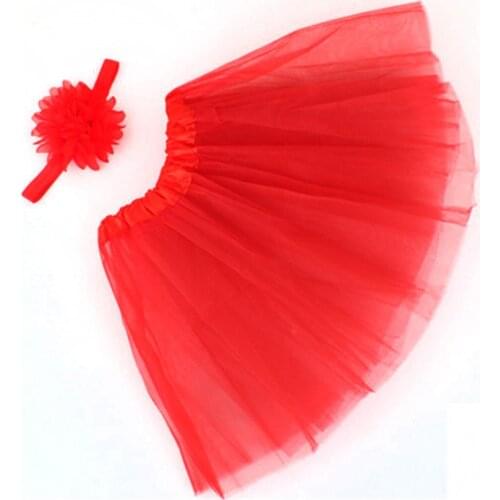 Gauze Skirt Tutu Headband Newborn Photography Accessories Baby Photo Props Handmade Costumes For Infants Costumes