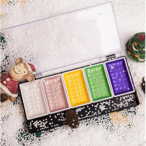 Superior 5/8Colors Metallic Gold Pigment Paint Set Solid Water color With Water Brush For Painting Watercolors Art Supplies