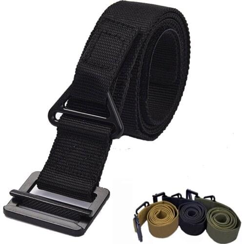 Mens Tactical Belt Military Waistband Nylon Belt Heavy Duty Combat Training Waist Belt With Metal Buckle Hunting Accessories