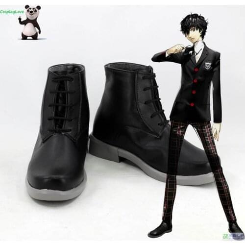 Persona 5 Protagonist Akira Kurusu Ren Amami Cosplay Shoes High Heel Boots Newest Custom Made For Hallowee Christmas CosplayLove