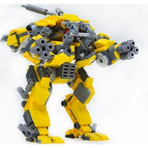 407Pcs MOC DVA Mecha Model Assembly Mecha Bricks Toy DIY Building Block Stem Toy