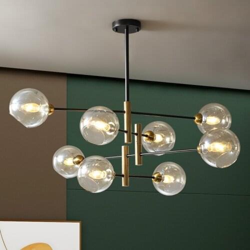 LED chandelier light luxury modern minimalist dining room chandelier