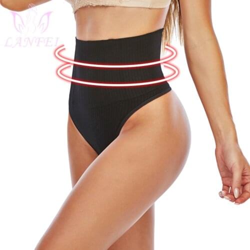 LANFEI High Waist Thong Panty Body Shaper Women Butt Lifter Shaping Underawear Seamless Hip Shapewear Slim Tummy Control Panties