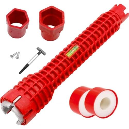 Faucet Sink Installer Wrench Shut off valves/Strainer Baskets/Faucet Nuts for Toilet Bowl/Bathroom/Kitchen +2 Thread Seal Tape