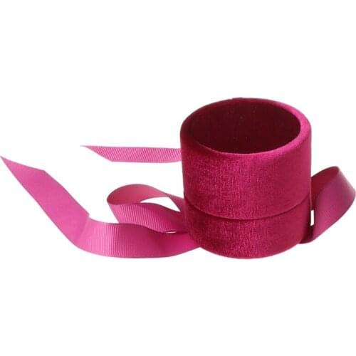 Vintage Round Jewelry Box for Proposal Wedding Engagement Ring Pendant Display 652B