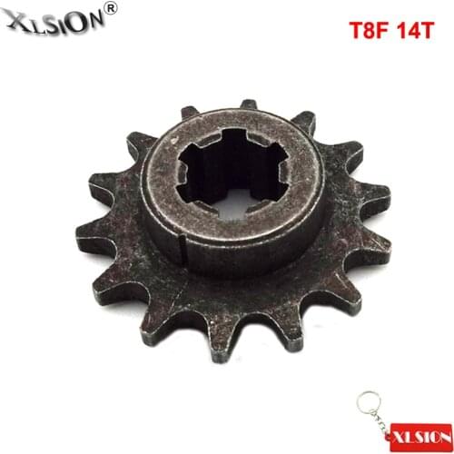 XLSION Aftermarket T8F 14T Front Pinion Sprocket Clutch Gear Box For 47cc 49cc Mini Moto Crosser Dirt Pocket Bike