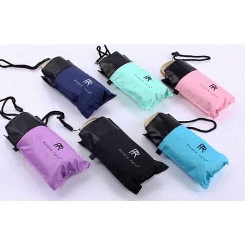 YADA new 2020 Ins Pure Business 5-Folding Rainy Mini Umbrella For Women Men Anti-UV Small Parasol Super Light Umbrellas YD200327