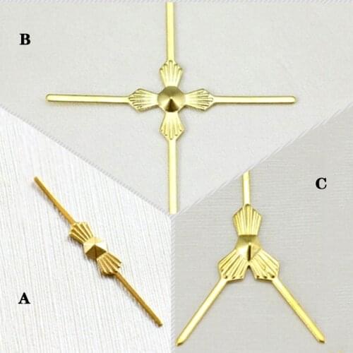100PCS chandelier lamp parts crystal bead metal connector Triangle needle 3.3cm 4.5cm METAL CONNECTOR GOLDEN BOWTIE PIN
