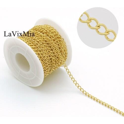 2 Meters/lot 100% Stainless Steel Extention Tail Chain Wholesale Silver/Gold DIY Jewelry Necklace Bracelet Extender Chains